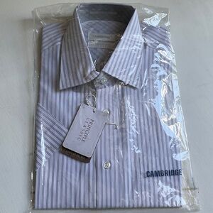Men's Striped Shirt - White with Gray striping. NWT